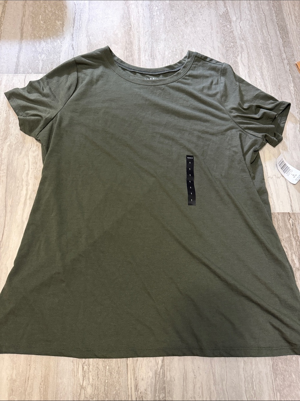 Torrid Olive Green Short Sleeve Crewneck Tee NWT 1X